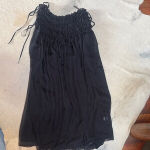 LPA Black Maxi Skirt with Smocked Waist